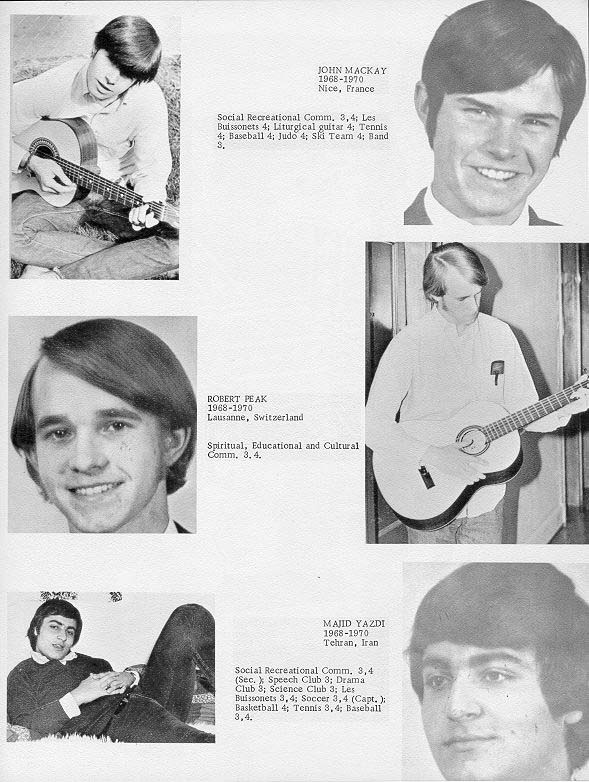 Villa Saint Jean International School  1970 Yearbook Le Chamois Seniors p21